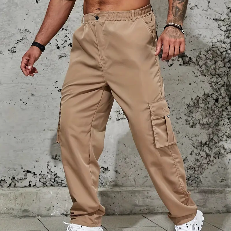 Men's Clothing trousers casual multi-pocket loose straight cargo trousers outdoor trousers fitness pants