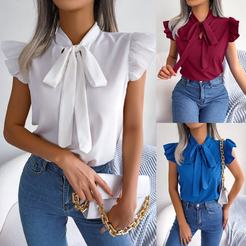 Tops for Women Trendy Graphic Going Out Tops Oversized Short Sleeve Y2K Tops Summer Chiffon Blouses Boho Shirts Party Tunic