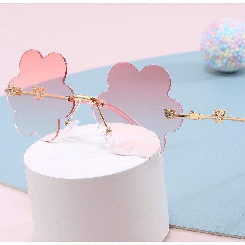 Children's Fashion Sunglasses Six Leaf Clover Baby Cute Personality Sunglasses Trendy Internet Celebrity Street Shooting Sunglasses