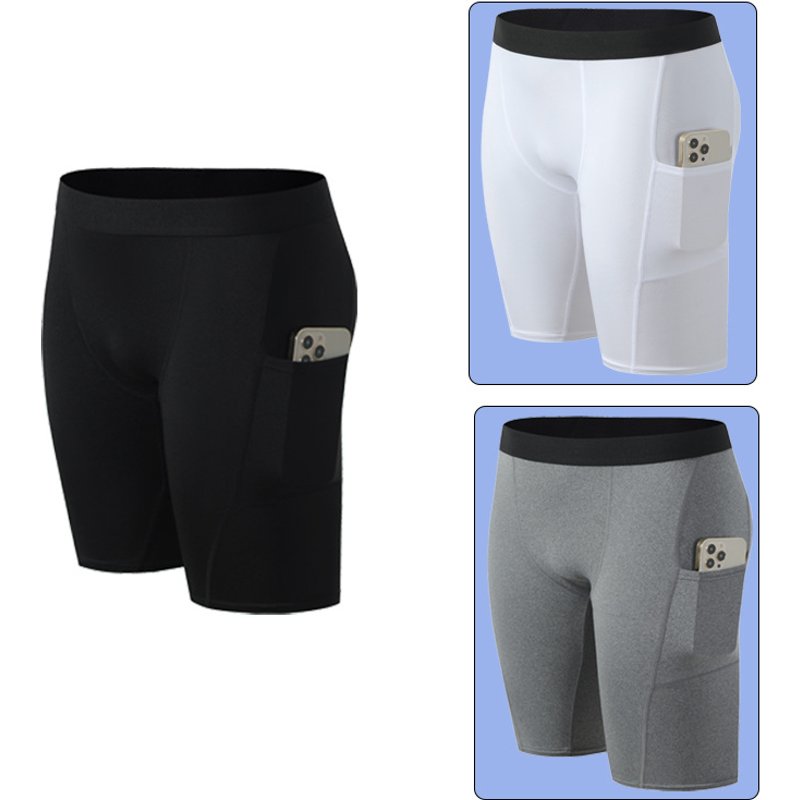 Men's Leggings Basketball Fitness Track and Field five leggings High spring quick drying athletic shorts Training Running pocket leggings