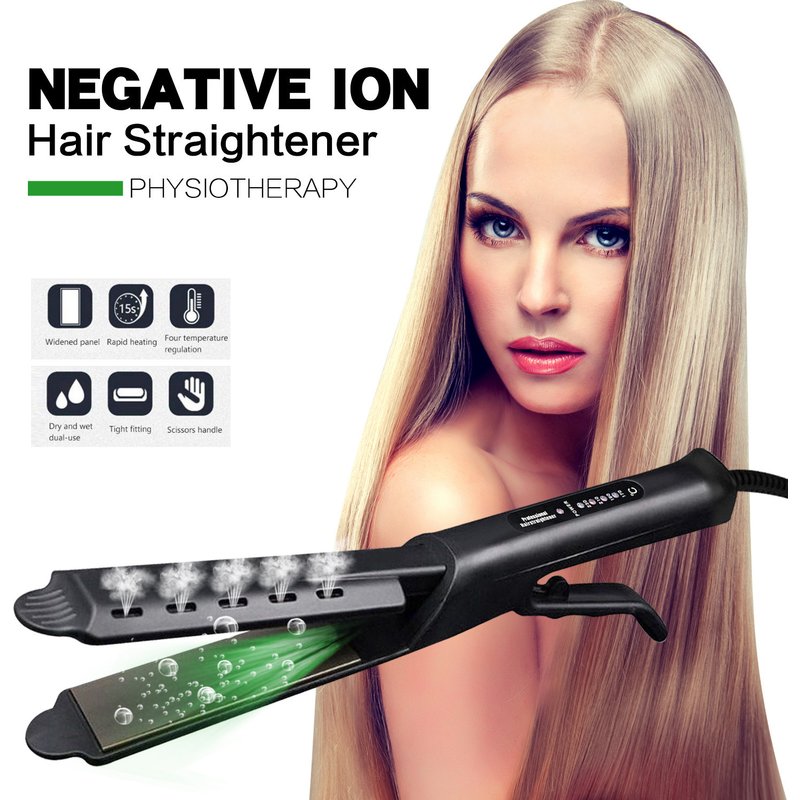 steam straight hair clip straightener corn clip spray hair care negative ion curling iron straight curling rod dual purpose