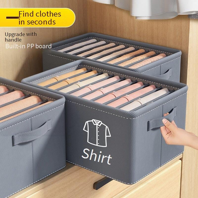 Functional Bags PP board clothes and pants storage box denim sweatshirt partition storage artifact student dormitory wardrobe folding storage basket