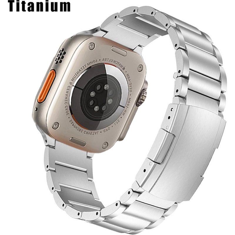 Titanium Metal Strap for Apple Watch Ultra 49mm Band Luxury Steel Bracelet IWatch Series 8 7 6 5 4 3 SE 40 42 41mm 44 mm 38 45MM