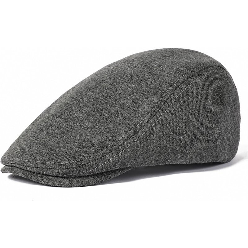 Unisex Solid color simple wool cap men and women's forward hat beret
