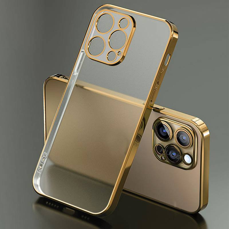 Phone Case & Covers Applicable To Luxury Plating Square Frame Transparent Case For IPhone 12 11 13 14 Pro Max Mini SE X XS XR 7 8 Plus Soft Slim Clear Cover