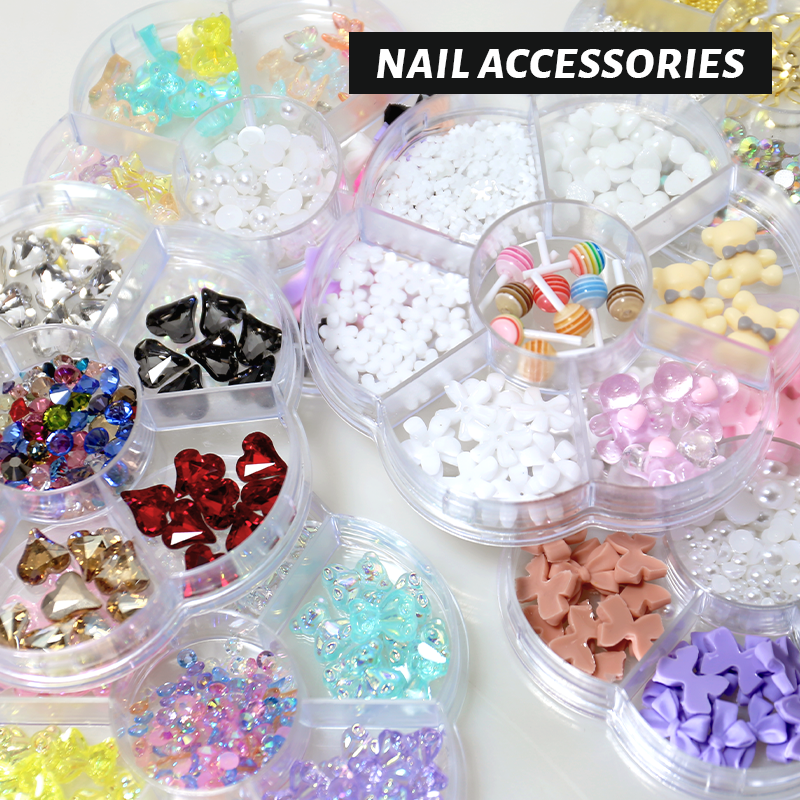 Arte Clavo 1Box Nails Art Accessories 3D Crystal Butterfly Rhinestone Mixed Styles Bear Beads Studs Crystals Nail Art Manicure