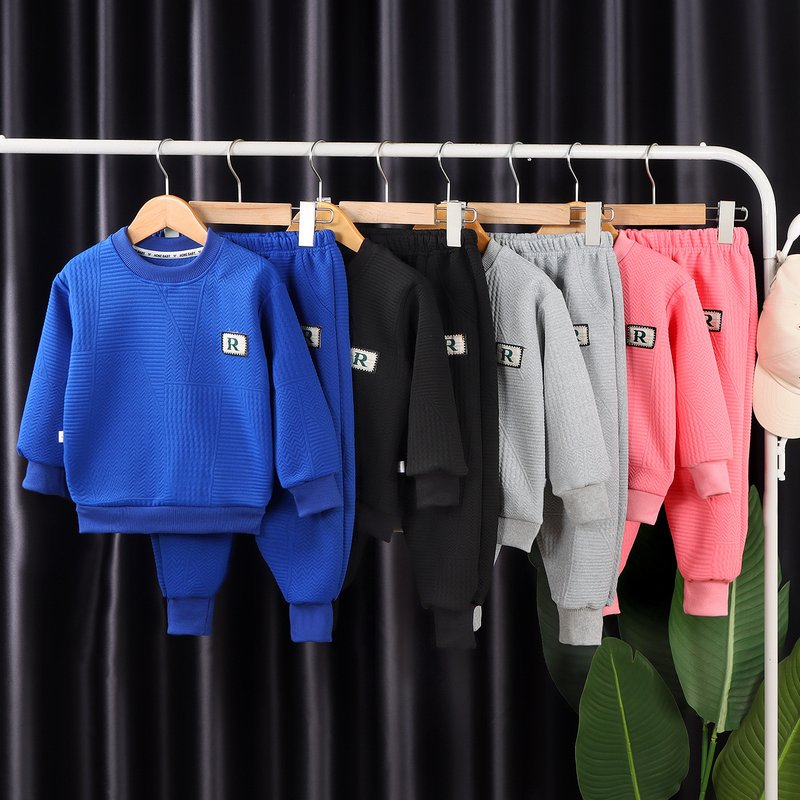 Mother & Kids children's Internet celebrity western style sweatshirt suit new style fashionable boys and girls spring and autumn suit