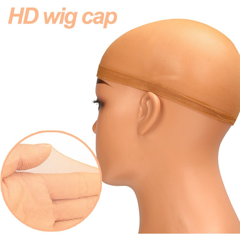 HD wig cap HD wig hair net ultra-thin stockings net cap 2 pieces elastic non-slip HD wig cap