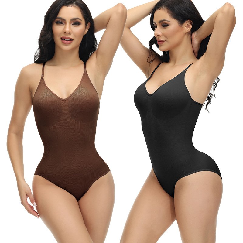 seamless one-piece bodysuit female tummy tuck contouring underwear stretchy tight body corset