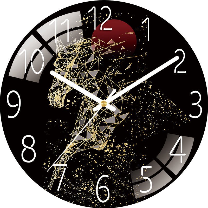 【 17000 People Praise 】 Art Living Room Home Non Perforated Quartz Silent Bedroom Clock, Creative Wall Clock
