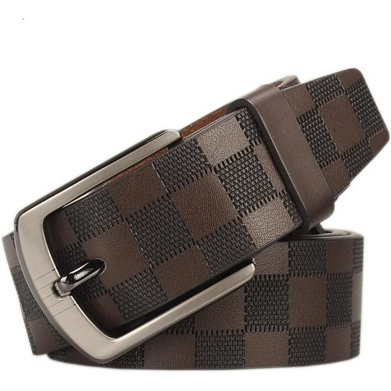 New Hot Selling Classic Business Needle Buckle Soft Cowhide Men's Leather Belt