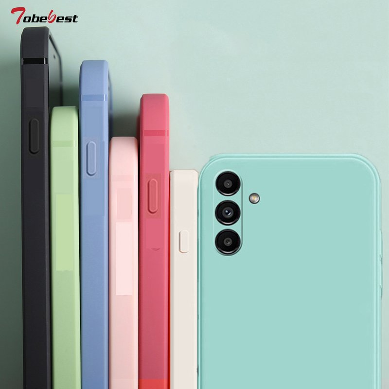 Soft Silicone Square Frame Case for Samsung Galaxy A14 A34 A54 A13 F13 A04 A04E 4G 5G Coque Camera Protective Back Cover