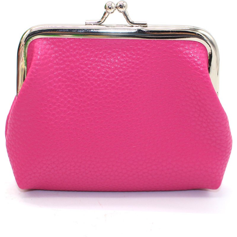 New PU solid color candy color coin purse women's short wallet small wallet creative small gift wholesale