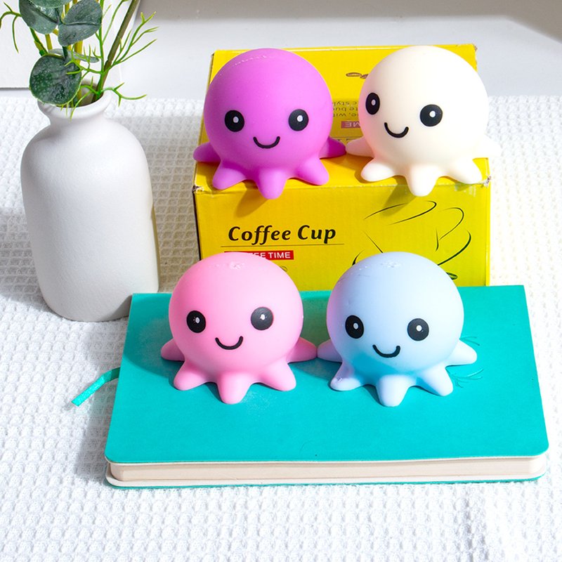 Foam Squishies Stress-relieving Toy Flour Octopus Stress-relieving Tpr Octopus Release Ball Fun Toy Cute
