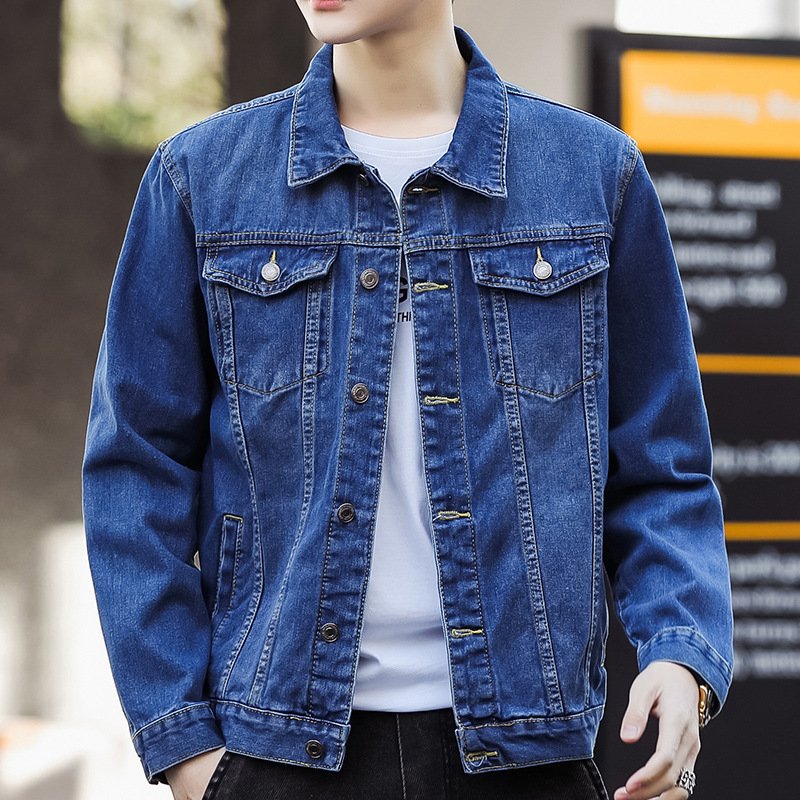 Denim New Spring Autumn Casual And Handsome Work Jacket For Men's Fashion Trend Clothes