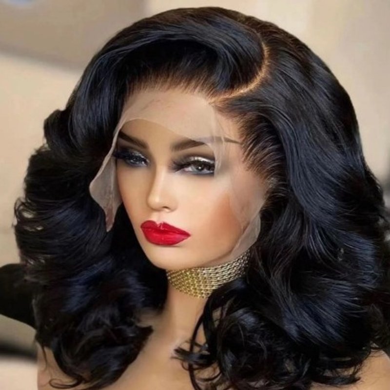 Women's Small Curly Hair Wig Lace Trimmed High Temperature Silk Chemical Fiber Hair Extensions