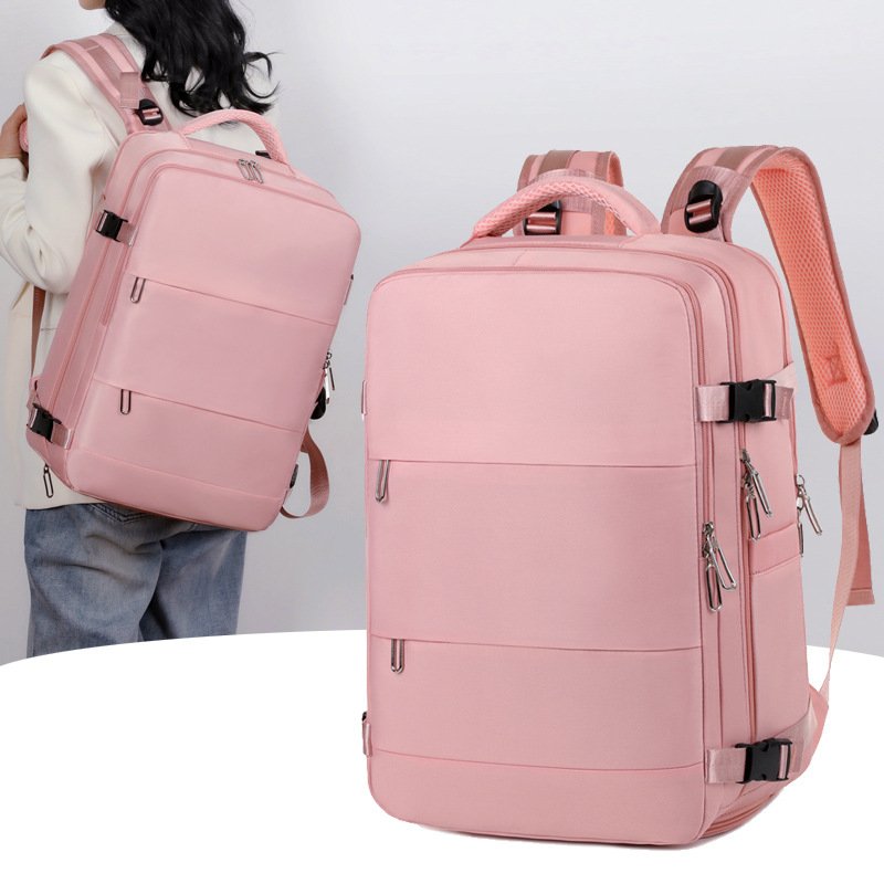 Multi functional pull-up for men and women, multi-layer high-capacity laptop bag, business travel backpack