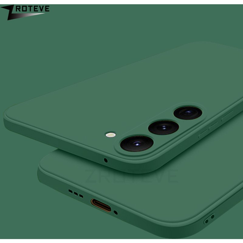 S23 Case ZROTEVE Square Liquid Silicone Soft Cover For Samsung Galaxy S22 S21 S20 FE S10 E S10E S9 Plus Note 10 9 20 Ultra Cases