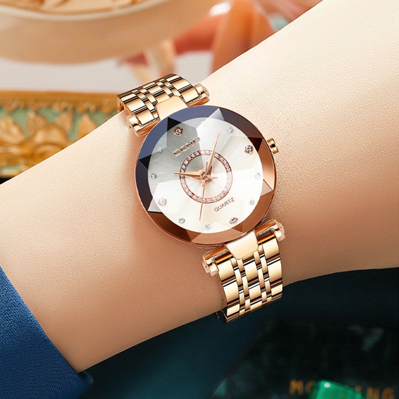Women Watches Ladies Waterproof Stainless Steel Analogue Wrist Watch Elegant Diamond Quartz Watch for Women Ladies Girls Mothers Day Gifts