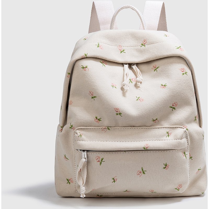 BM small floral backpack canvas backpack casual fashion women's bag