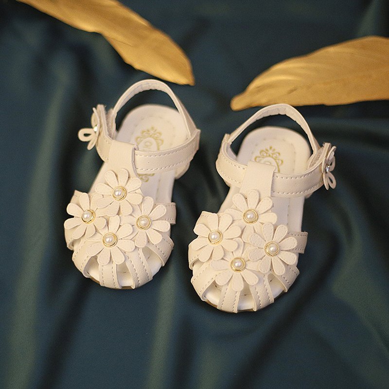 Kids Shoes Summer baby girl breathable sandals non-slip soft bottom closed toe girls princess shoes baby toddler toddler shoes