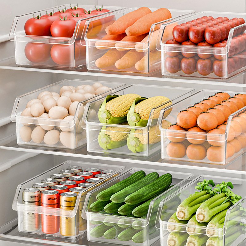 Refrigerator Drawer Organizer - Plastic Egg & Fruit Storage Transparent Fresh-Keeping Box EU Kitchen