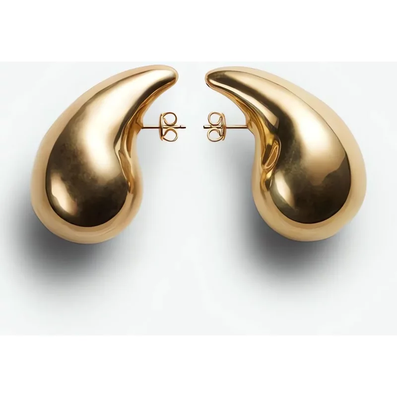 Stud Bottega Earrings Gold Hoop Women Italy Hollow Stainless Steel Hypoallergenic Plated Tear Drop Waterdrop Earring For
