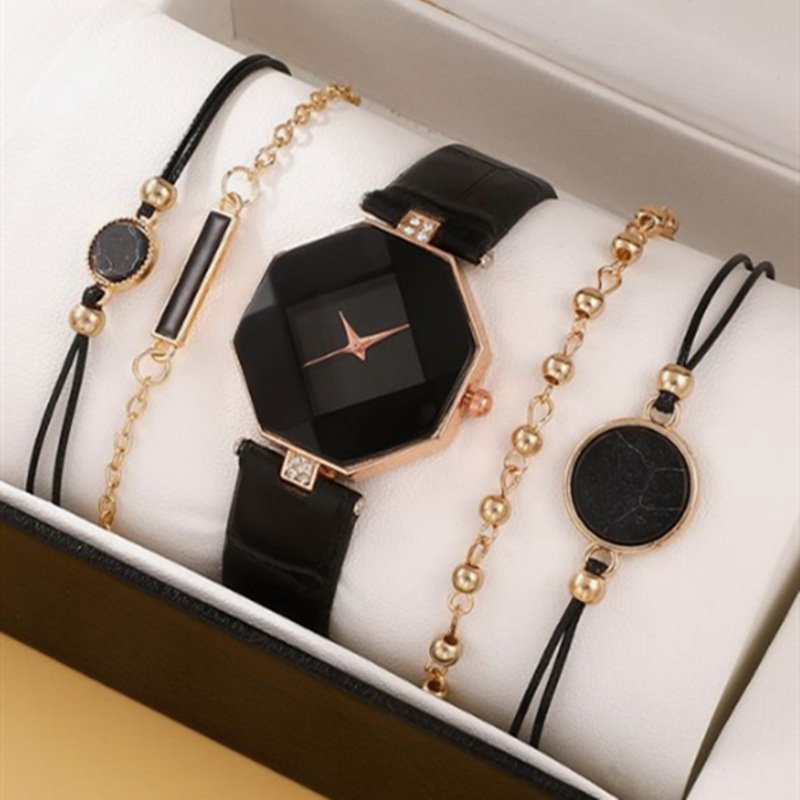 5pcs/set boutique gift suit in stock Fashion Women's Watch Women's bracelet watch