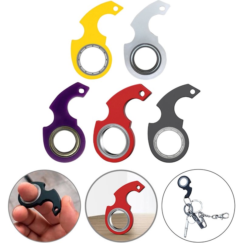 Stress Reliever Toy Spinning Keychain Spinner Pocket Toy Key Ring Spinner Toy
