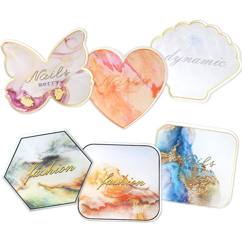 1PC Fashion Resin Stone Nail Art Acrylic Palette Display Board Nail Painting Color Mixing Palette Display Shelf Manicure Tool