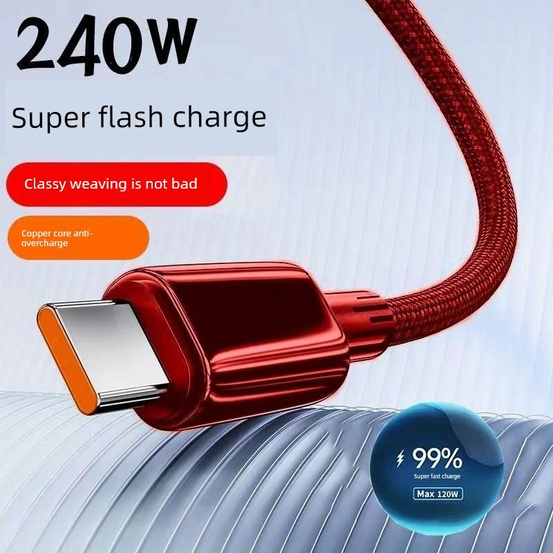 Unbeatable Quality USB Type-C 240W Super Fast Charge For Huawei P30/40 Honor Nova6/7/8 Charging Cable 6A