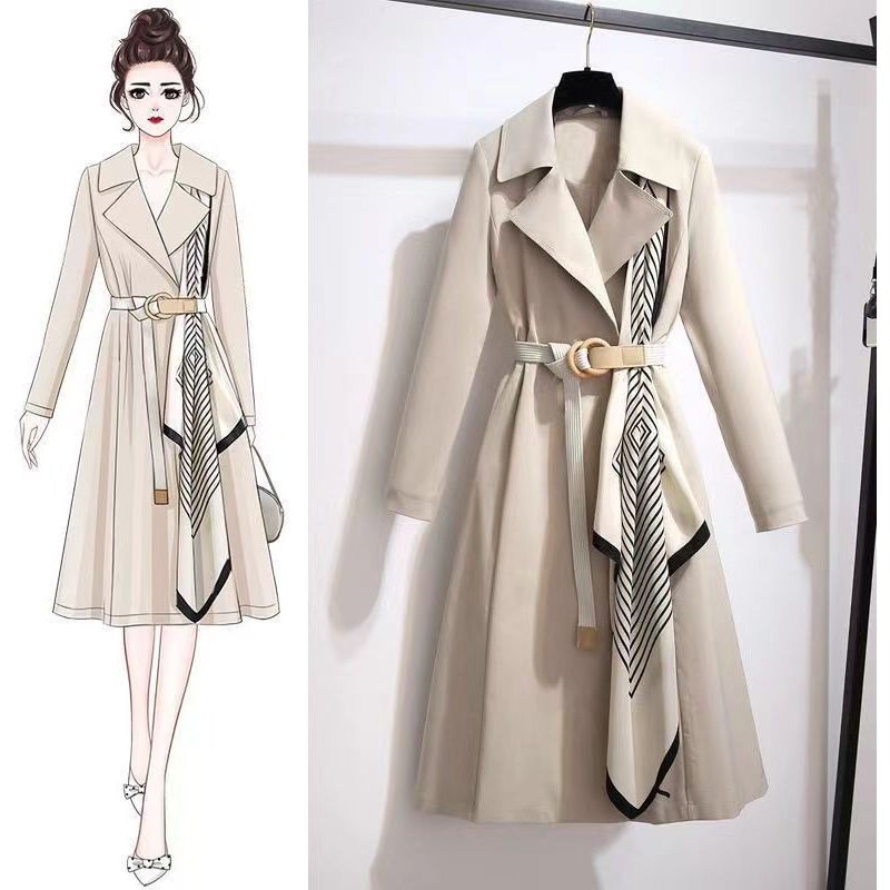 Women's spring and autumn plus size loose slim temperament women's coat casual student coat