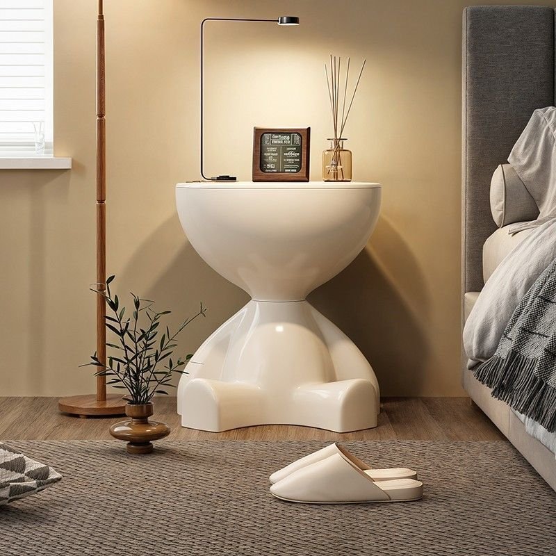 Minimalist Style Floor-standing Plastic Rack Bedroom Storage Cabinet Small Narrow Bedside Table For Home Use