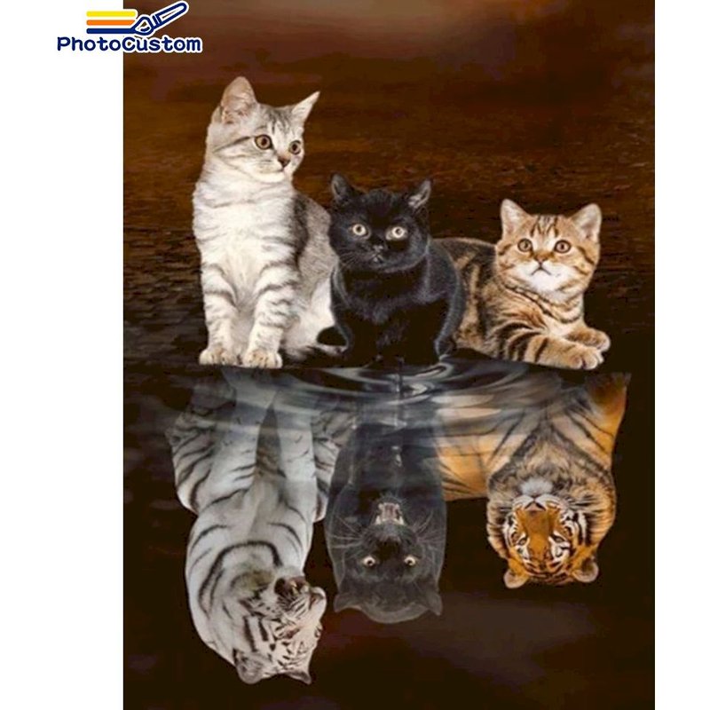 PhotoCustom 5d Diamond Painting Full Drill Square/Round Kits Diamond Mosaic Pictures Of Rhinestones Diy Embroidery Decor