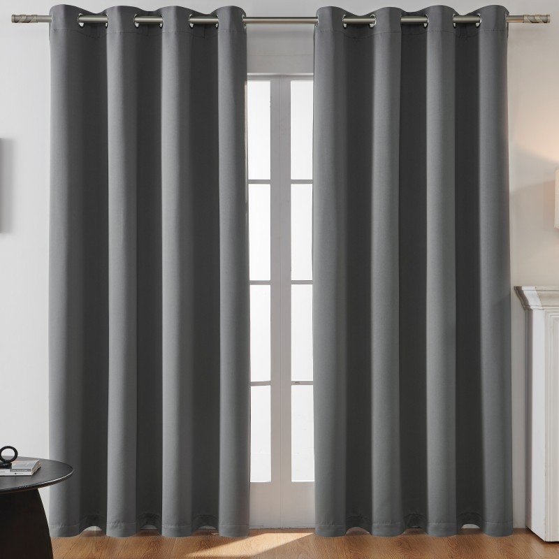 Curtain Fabric Solid Color Thickened Lightless Shading Heat Insulation High Precision Curtain