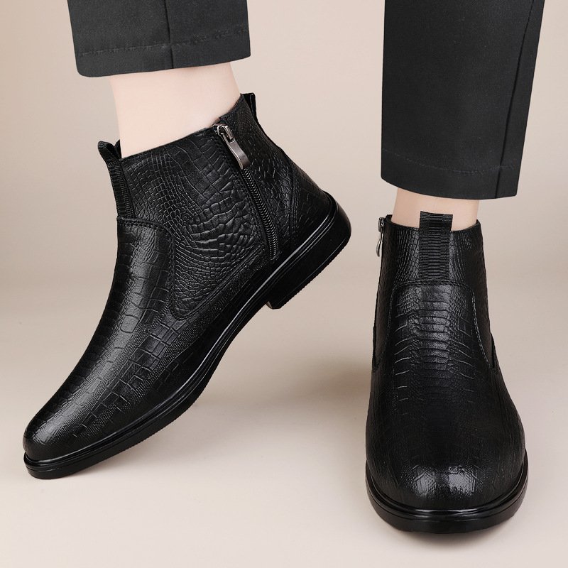 Leather Boots High-top Sleeve Leather Surface Foot Casual Leather Shoes Men's Shoes