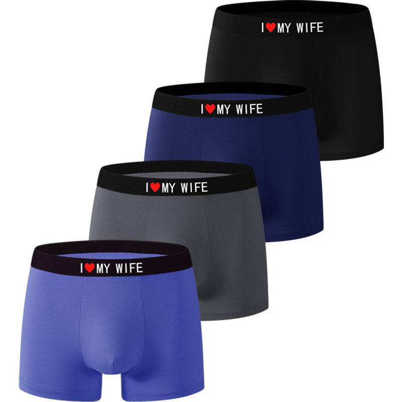 Underwear & Sleepwears 2026 Men's UnderwearSporty Four Corner Shorts, Trendy And Fashionable, European And American Sizes, Breathable Men's Underwear