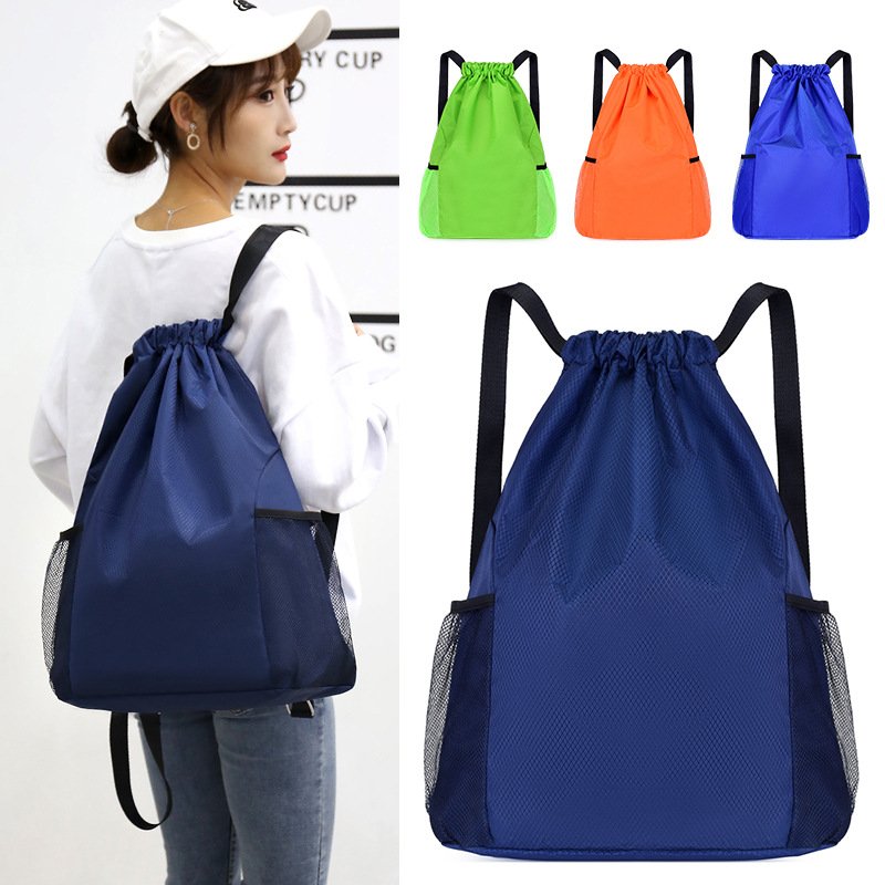 Sports Drawstring Backpack - Large Capacity Gym Bag For Basketball, Football & Training (Multi-Purpose & Durable)