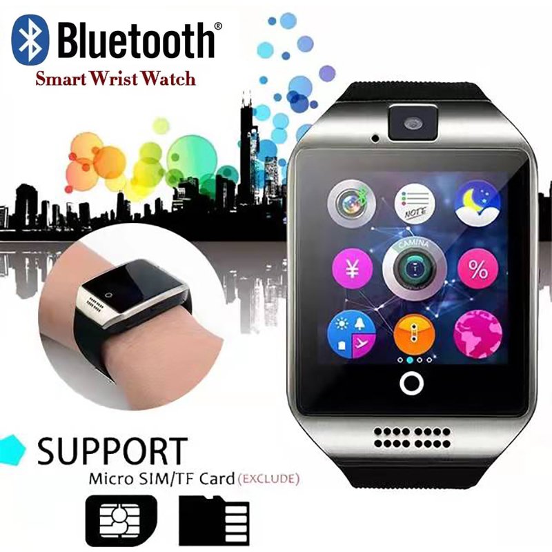 Q18 Smart Watch With SIM Card Bluetooth Call Connected Women Wristwatch Men Sport Pedometer Clock Smartwatch Whatsapp
