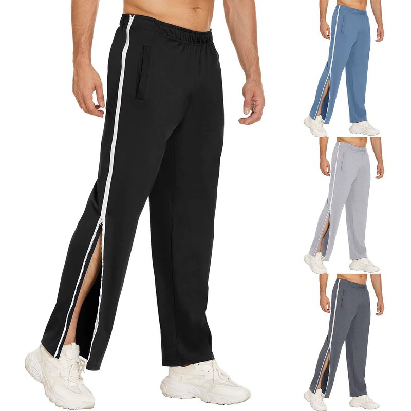 Men's Clothing Sports Zipper Pants Loose Sweatpants Training Seconds Off Basketball Pants Trendy Fashion Simple Versatile Casual Pants
