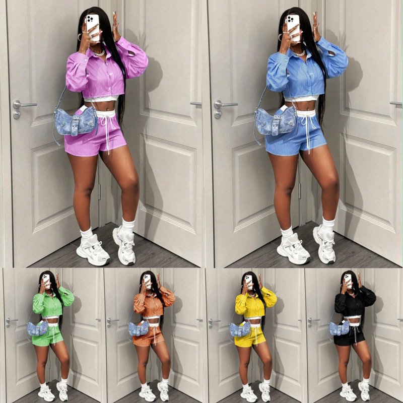 Elegant Floral Bikini Set – Solid Color & 3D Floral Accents (Stylish & Comfortable For Beach & Pool)