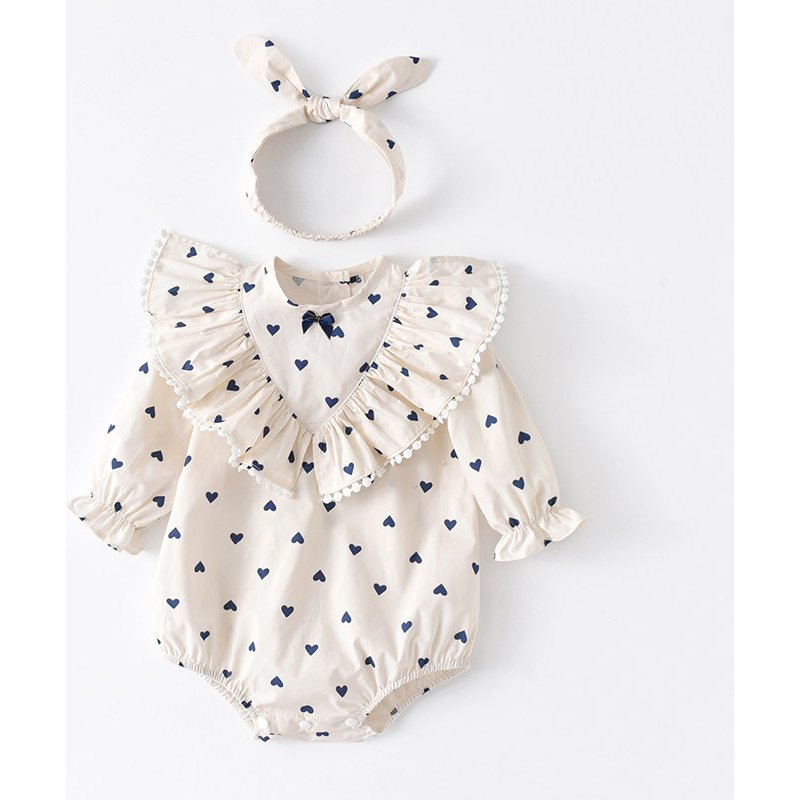 Baby Baby Newborn Clothes Class A Fall Baby Onesie Long Sleeve Triangle Wrap Baby Clothes