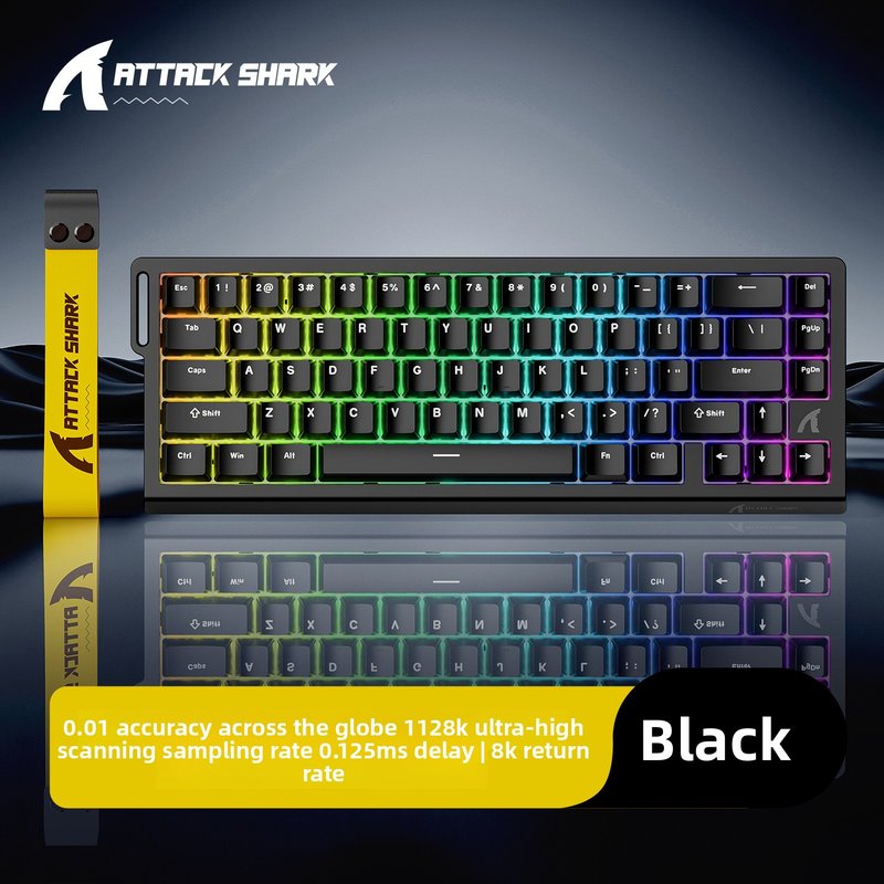 Attack Shark X68HE Magnetic Axis Mechanical Keyboard Contour Line Side Engraving Wired RGB Esports RT Adjustable Keystroke Low Delay