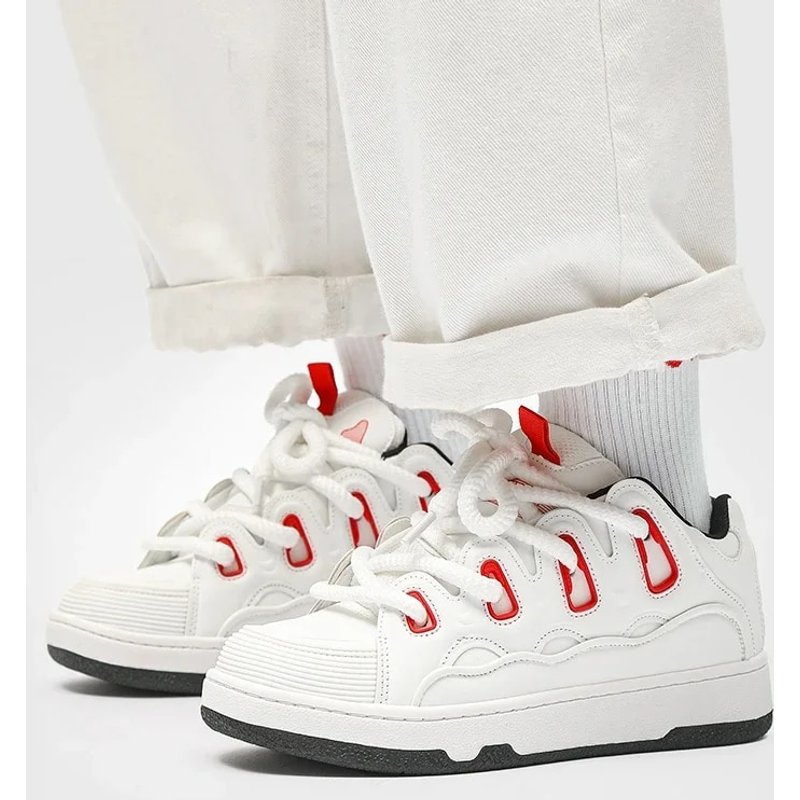 Skate Sneakers Man's New Man Skateboard Bread Shoes Retro National Trend Sport Shoe Wind Board Women Sneaker Y2k 348