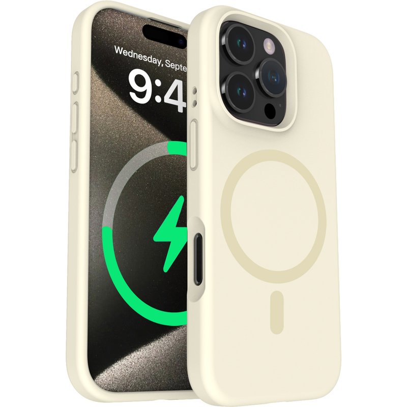 Suitable for Aple iPhone 16 ProMax mobile phone case liquid silicone lens protection strong magnetic suction mobile phone case