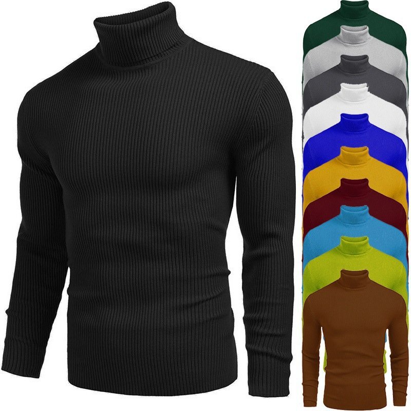 Men's Clothing 2024 Men's Knitwear Men's Turtleneck Sweater Autumn and Winter Men's Sweater Long Sleeve Pullover Sweater