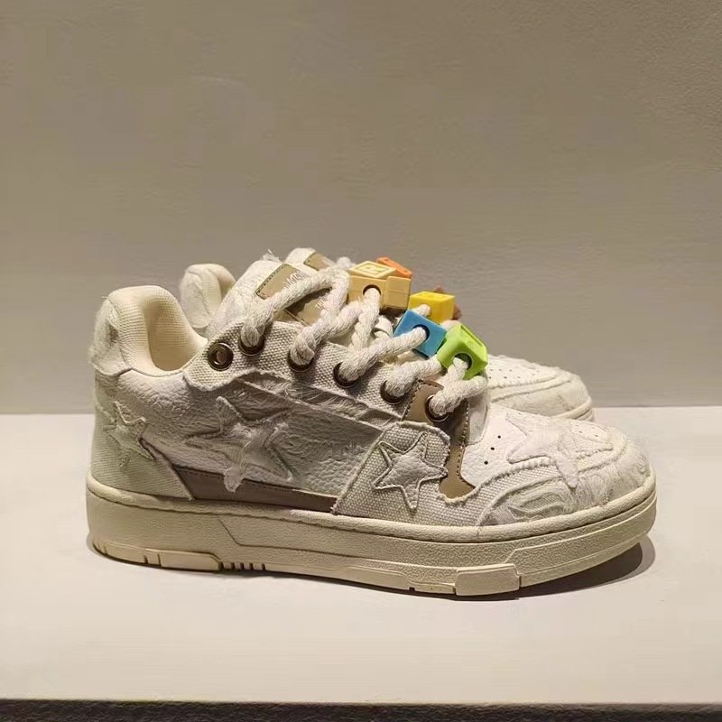 2024 New Building Block Niche Design Star Men And Women, Board For Casual Sports, Versatile Ins Trendy Shoes