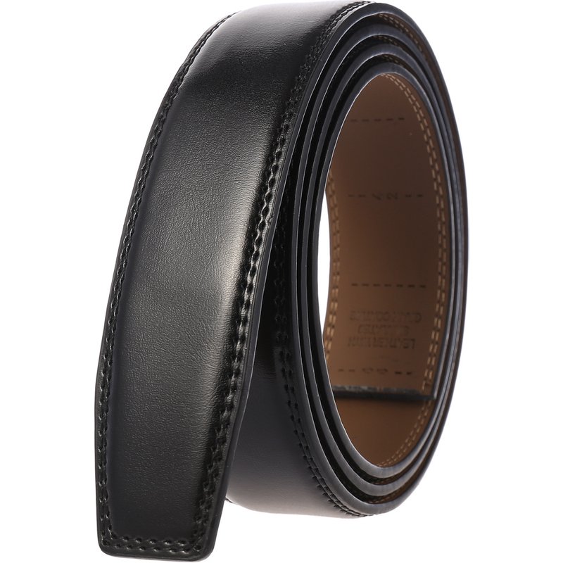 HOT New No Buckle Brand Men High Quality Male Genuine Real Leather Strap ForJeans Men's Belt 3.5cm LY35-3633