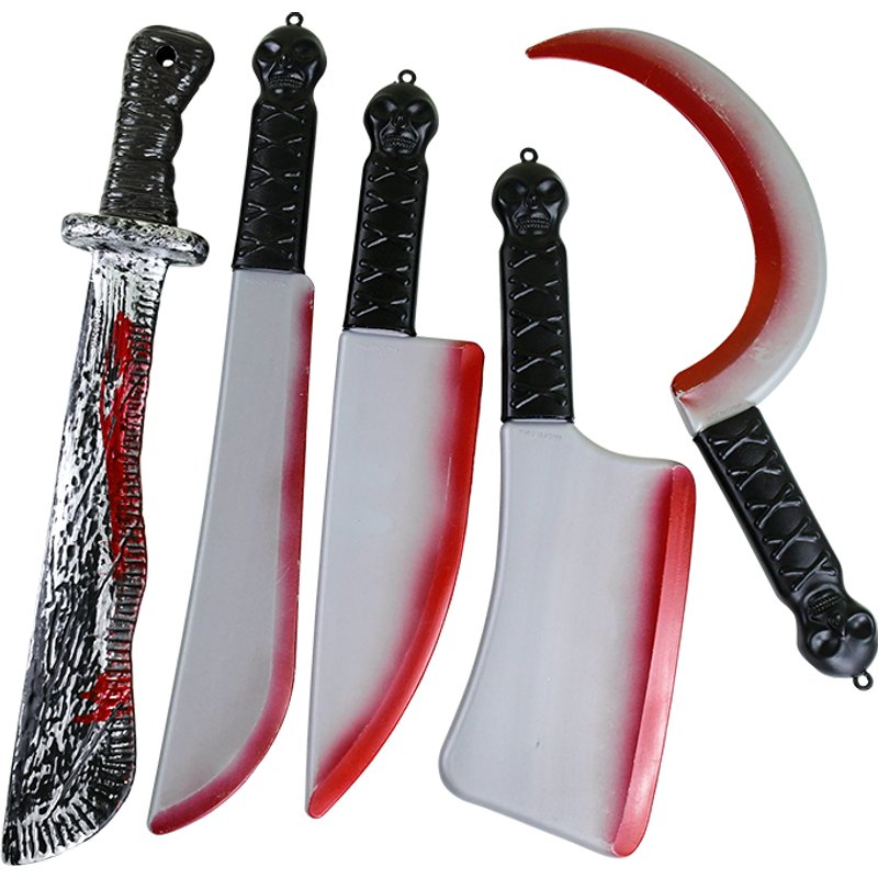Halloween Bloody Fake Plastic Knife For Kids Toy Gift Horror Cosplay Costume Party Props Halloween Decorations 2024 Supplies