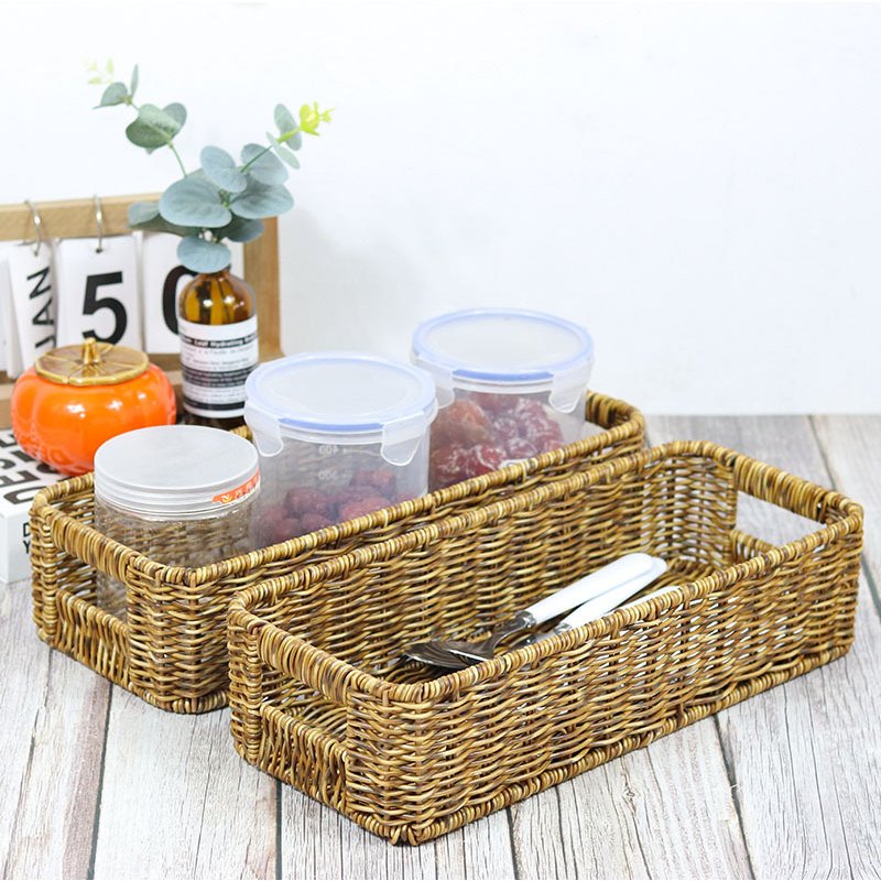 Handmade Creative Rattan Daily Necessities Storage Desktop Storage Basket Storage Basket Storage Basket